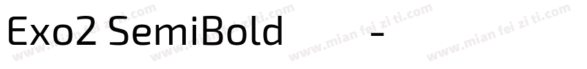Exo2 SemiBold 半粗体字体转换